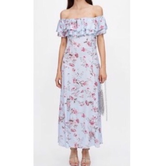 ZARA Floral Print Maxi Dress - Picture 11 of 12